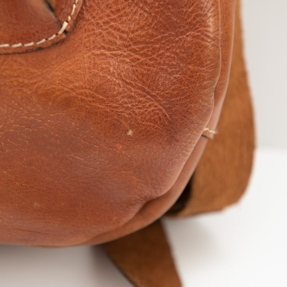 Patricia Nash Barcellona Purse Saddle Bag Tooled 100% Leather Camel Brown - Picture 11 of 12